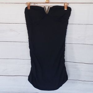 2B Bebe Tube Top with Gold Detail